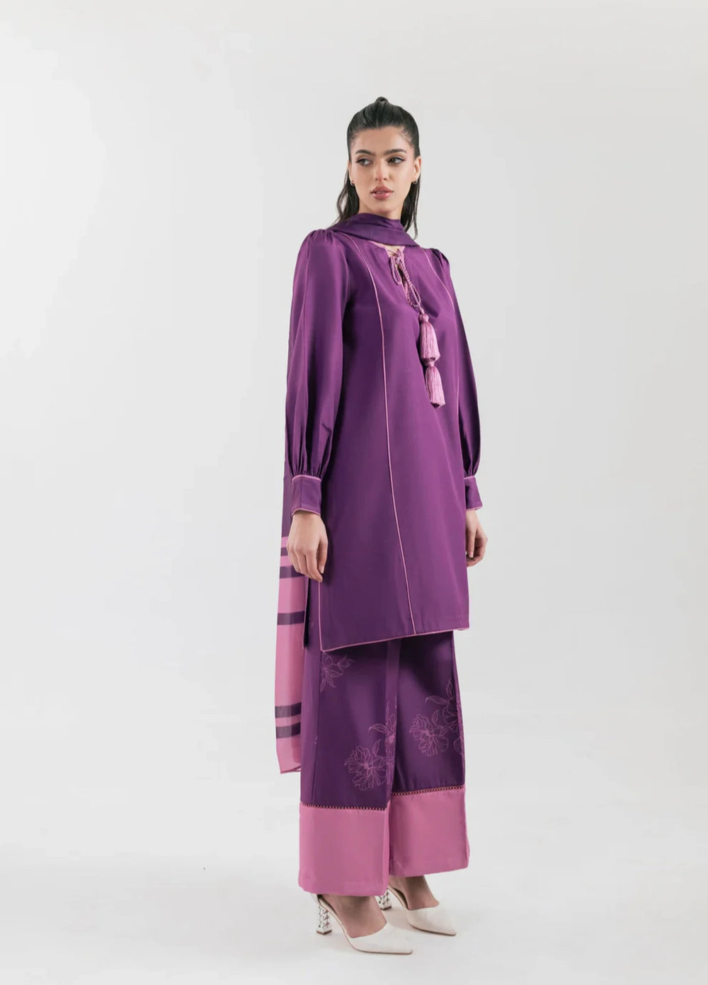 Ember Rose by Jahaan RTW Printed Lawn Silk 3 Piece Suit Ambria Casual Collection