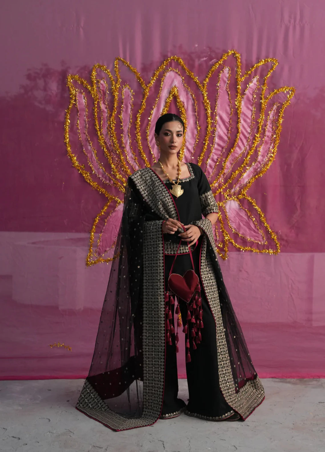 Koel by Jahaan RTW Embroidered Indian Raw Silk 3 Piece Suit Kaaf Festive Collection