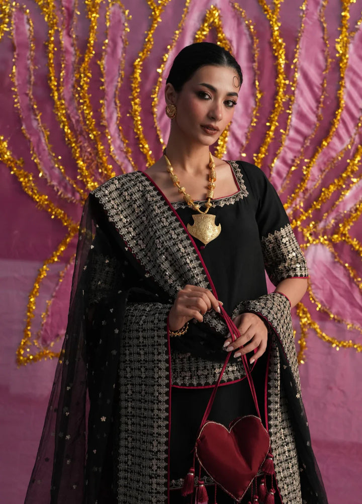 Koel by Jahaan RTW Embroidered Indian Raw Silk 3 Piece Suit Kaaf Festive Collection