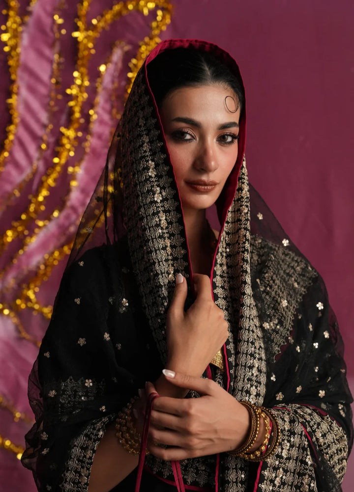 Koel by Jahaan RTW Embroidered Indian Raw Silk 3 Piece Suit Kaaf Festive Collection