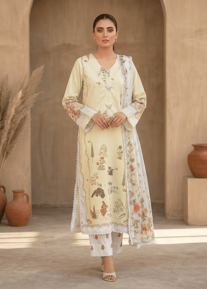Syra's Atelier Women RTW Printed Chiffon 3 Piece Suit Gulbahar Kaftan Summer Collection