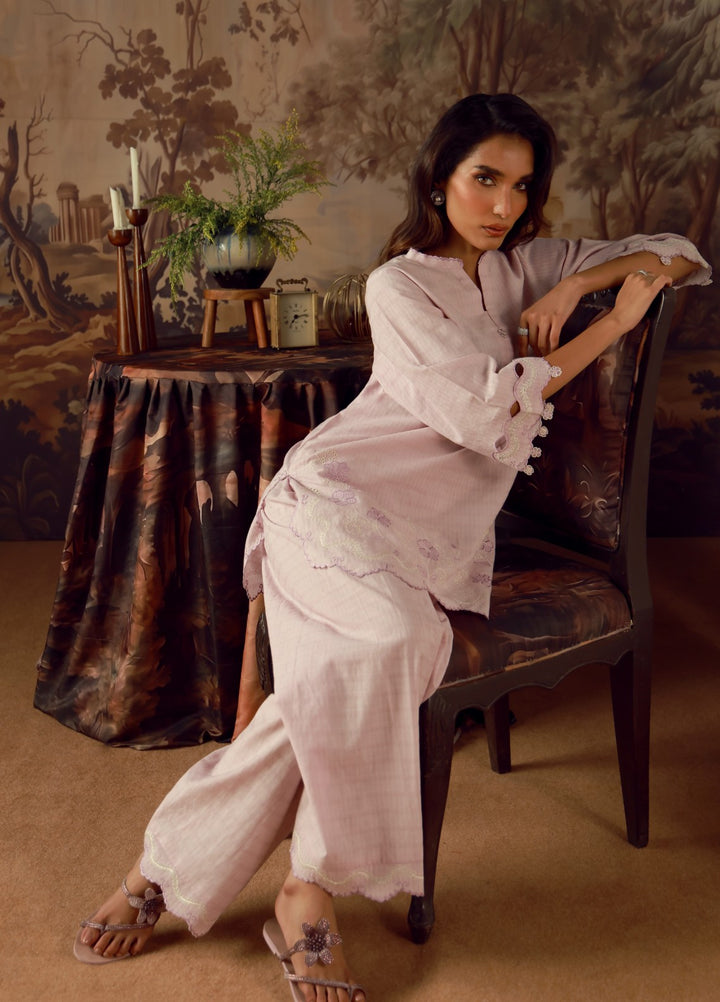 Sahar Women RTW Embroidered Jacquard 2 Piece Suit Amethyst Casual Collection