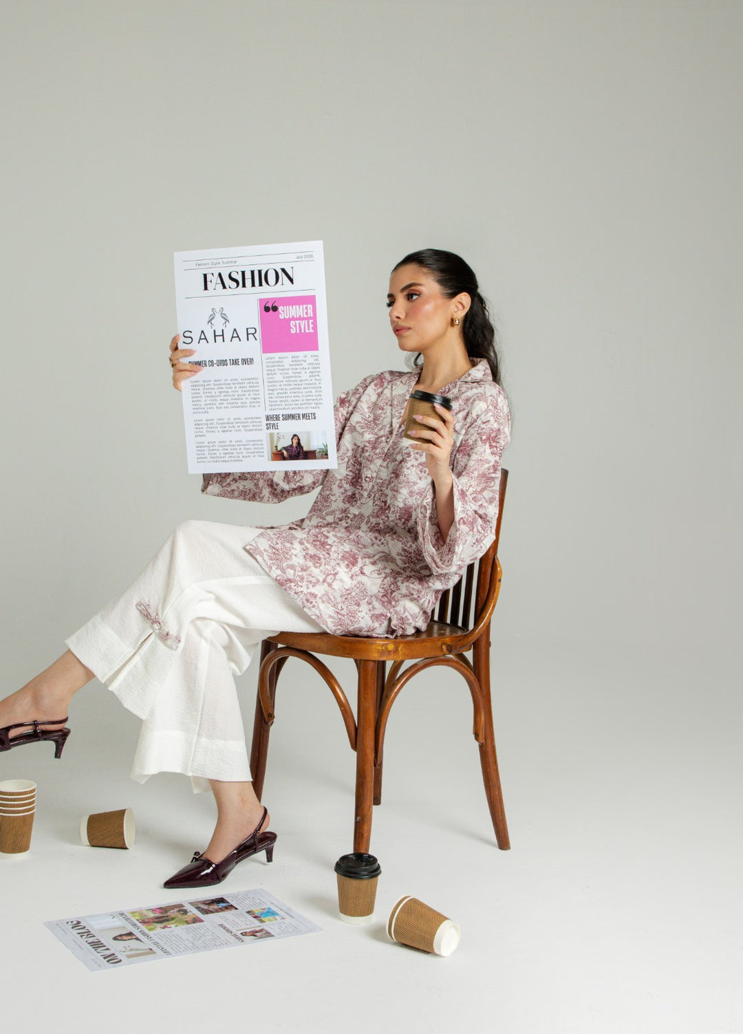 Sahar Women RTW Embroidered Cotton 2 Piece Suit Sienna Casual Collection
