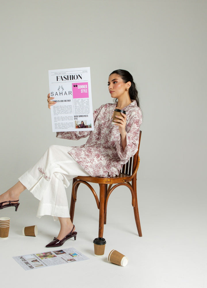 Sahar Women RTW Embroidered Cotton 2 Piece Suit Sienna Casual Collection