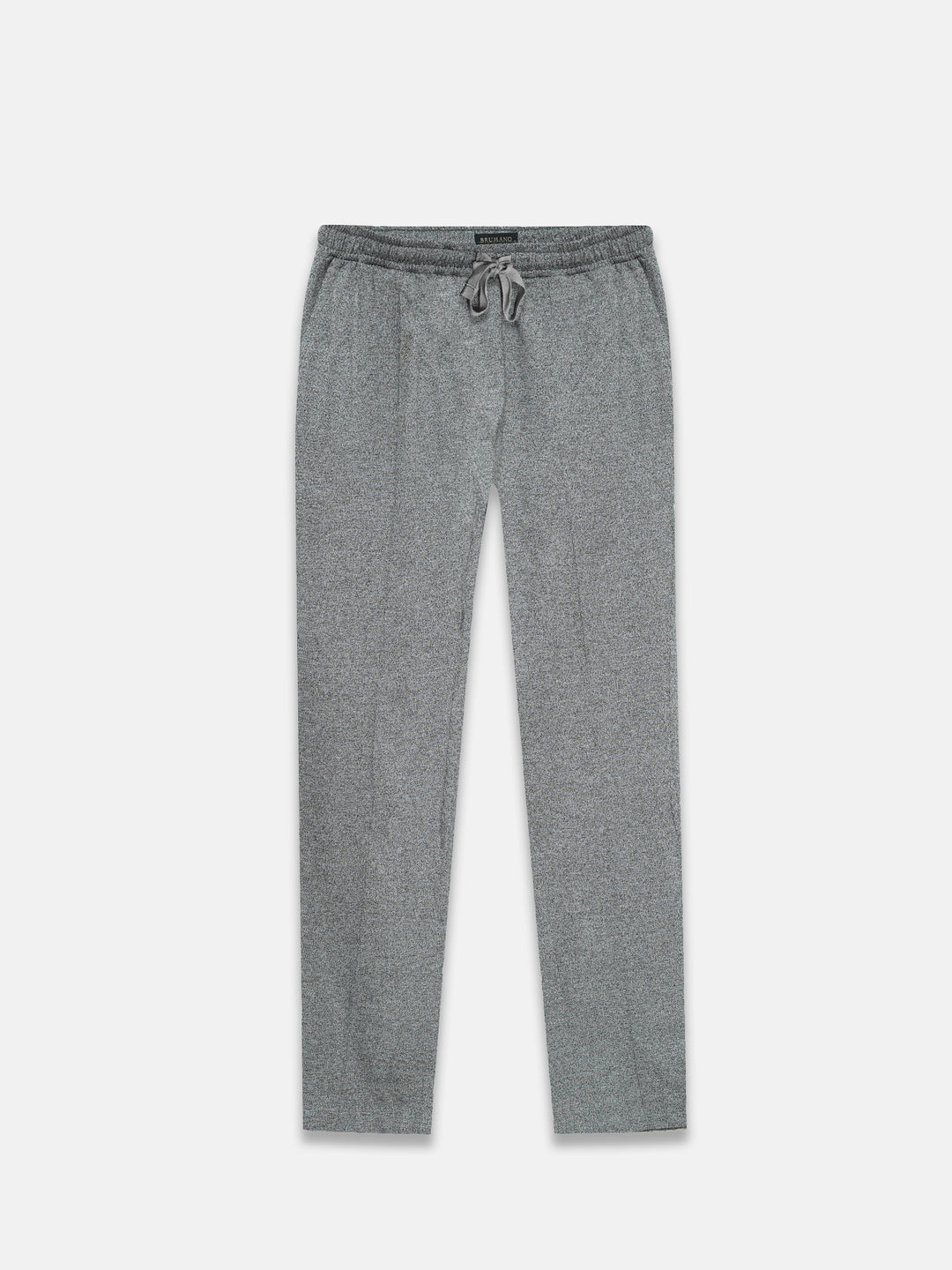 Brumano Mens Trouser RTW Solids Cotton Grey Knitted Casual Collection