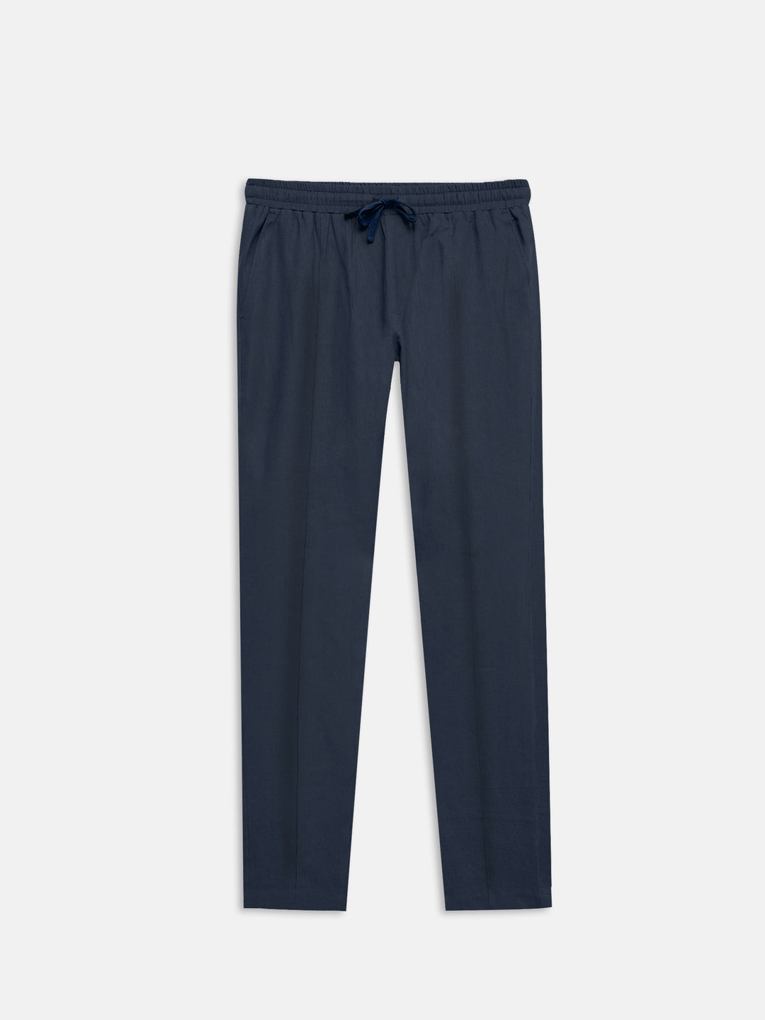 Brumano Mens Trouser RTW Solids Cotton Navy Blue Strech Casual Collection