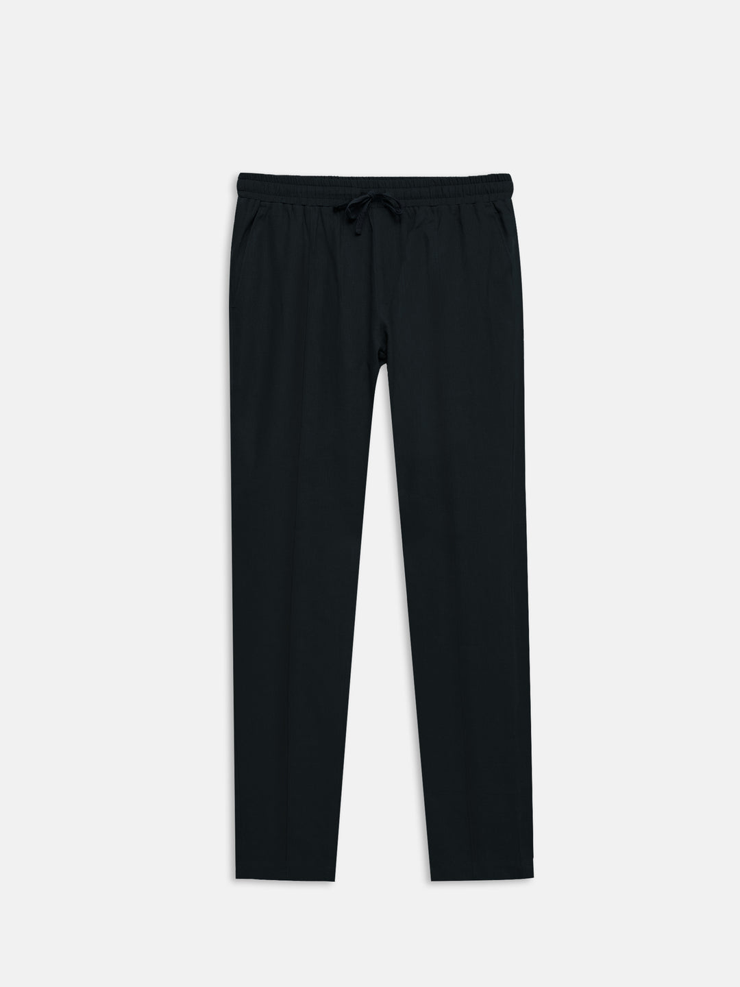 Brumano Mens Trouser RTW Solids Linen Navy Blue Blended Casual Collection