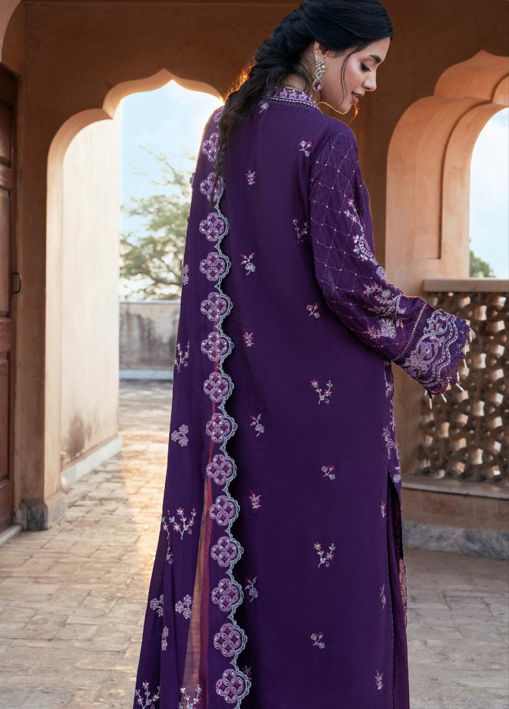 Rusukh by Sahane Unstitched Embroidered Raw Silk 3 Piece Suit DALIYA Festive Collection