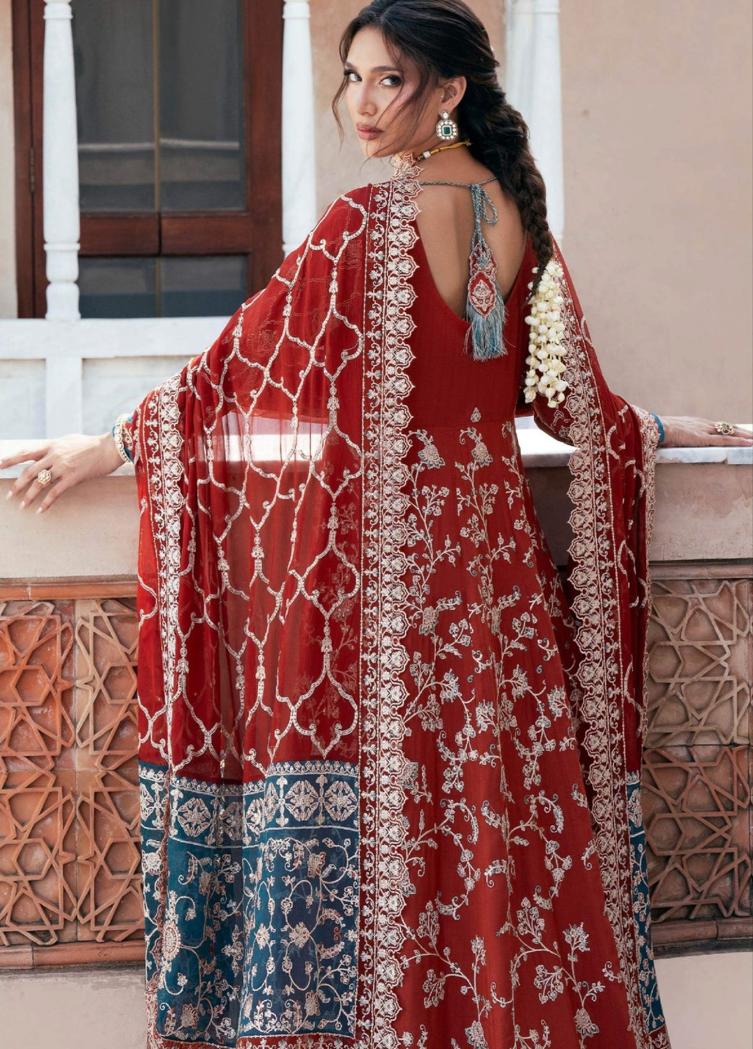 Rusukh by Sahane Unstitched Embroidered Raw Silk 3 Piece Suit RENISA Festive Collection