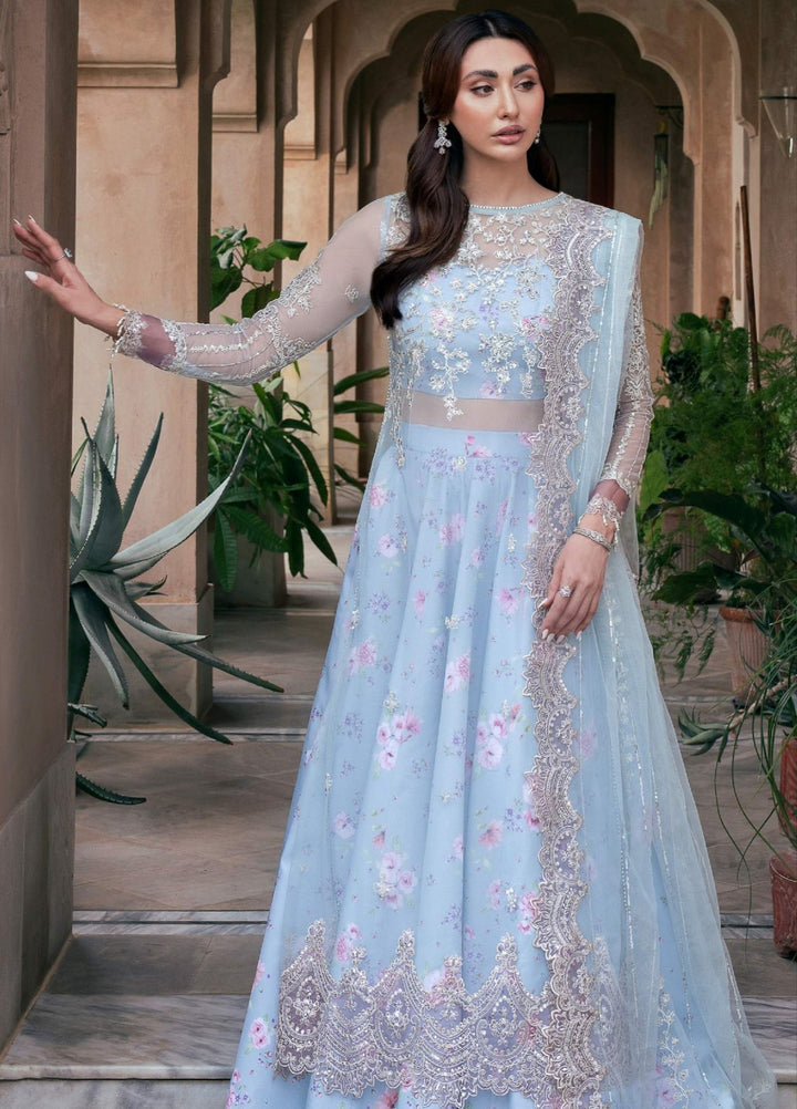 Rusukh by Sahane Unstitched Embroidered Net 3 Piece Suit KAYRA Festive Collection