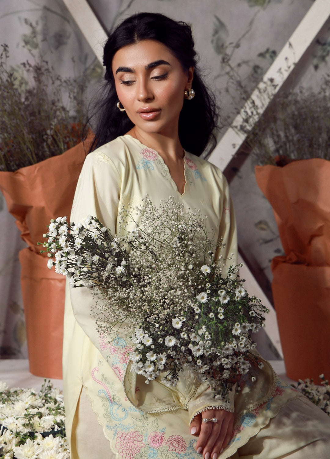 Sahar Women RTW Chikankari Cambric 3 Piece Suit BUTTERCUP Festive Collection