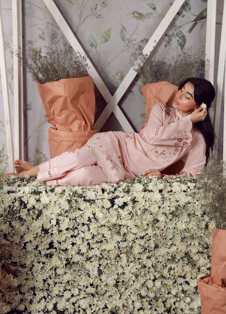 Sahar Women RTW Chikankari Cambric 3 Piece Suit LOTUS BLUSH Festive Collection