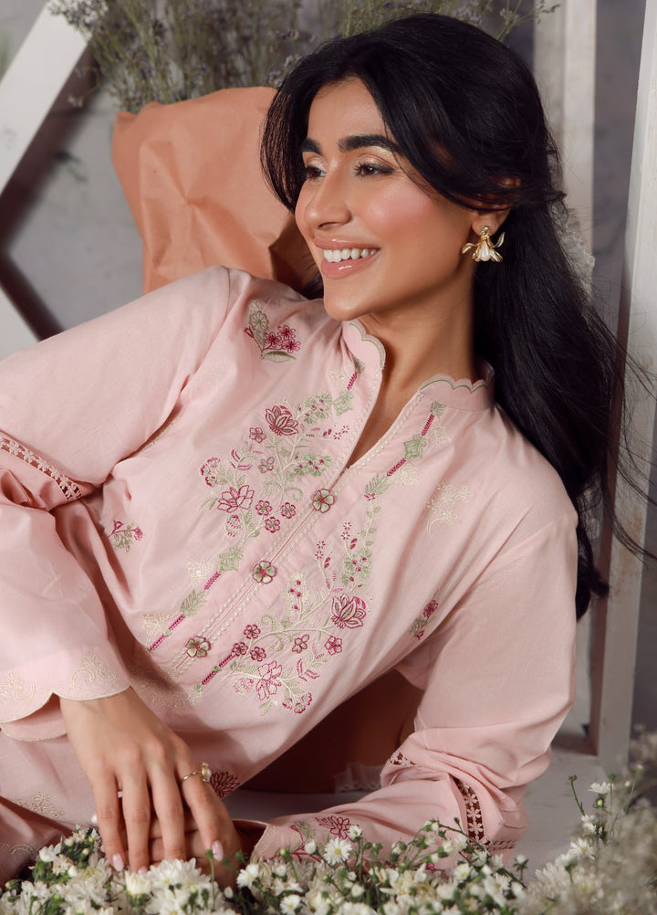 Sahar Women RTW Chikankari Cambric 3 Piece Suit LOTUS BLUSH Festive Collection