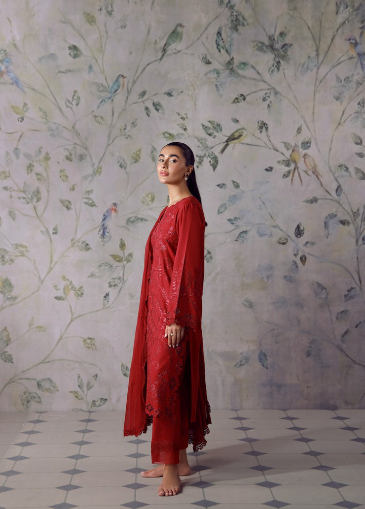 Sahar Women RTW Chikankari Cambric 3 Piece Suit CRIMSON MUSE Festive Collection