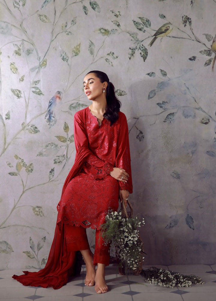 Sahar Women RTW Chikankari Cambric 3 Piece Suit CRIMSON MUSE Festive Collection
