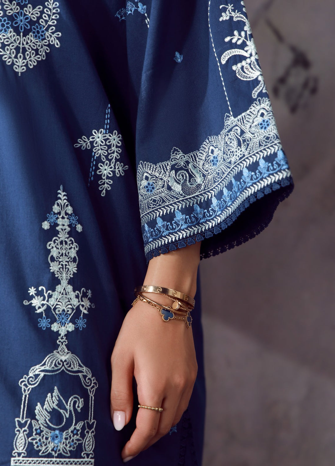 Sahar Women RTW Chikankari Cambric 3 Piece Suit AZURA Festive Collection