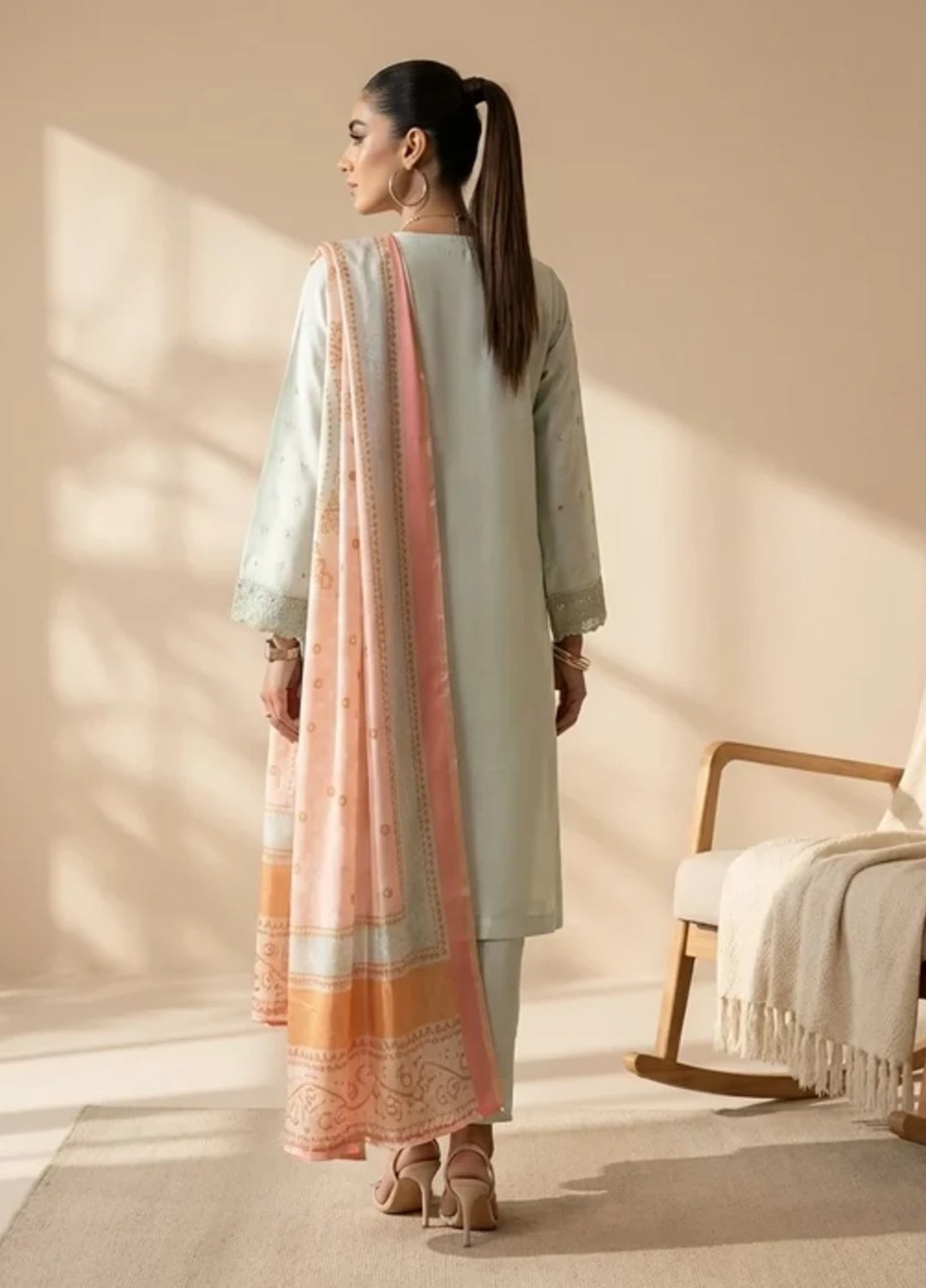 Salitex Women RTW Embroidered Cotton Silk 3 Piece Suit SPL3PELP105 Casual Collection