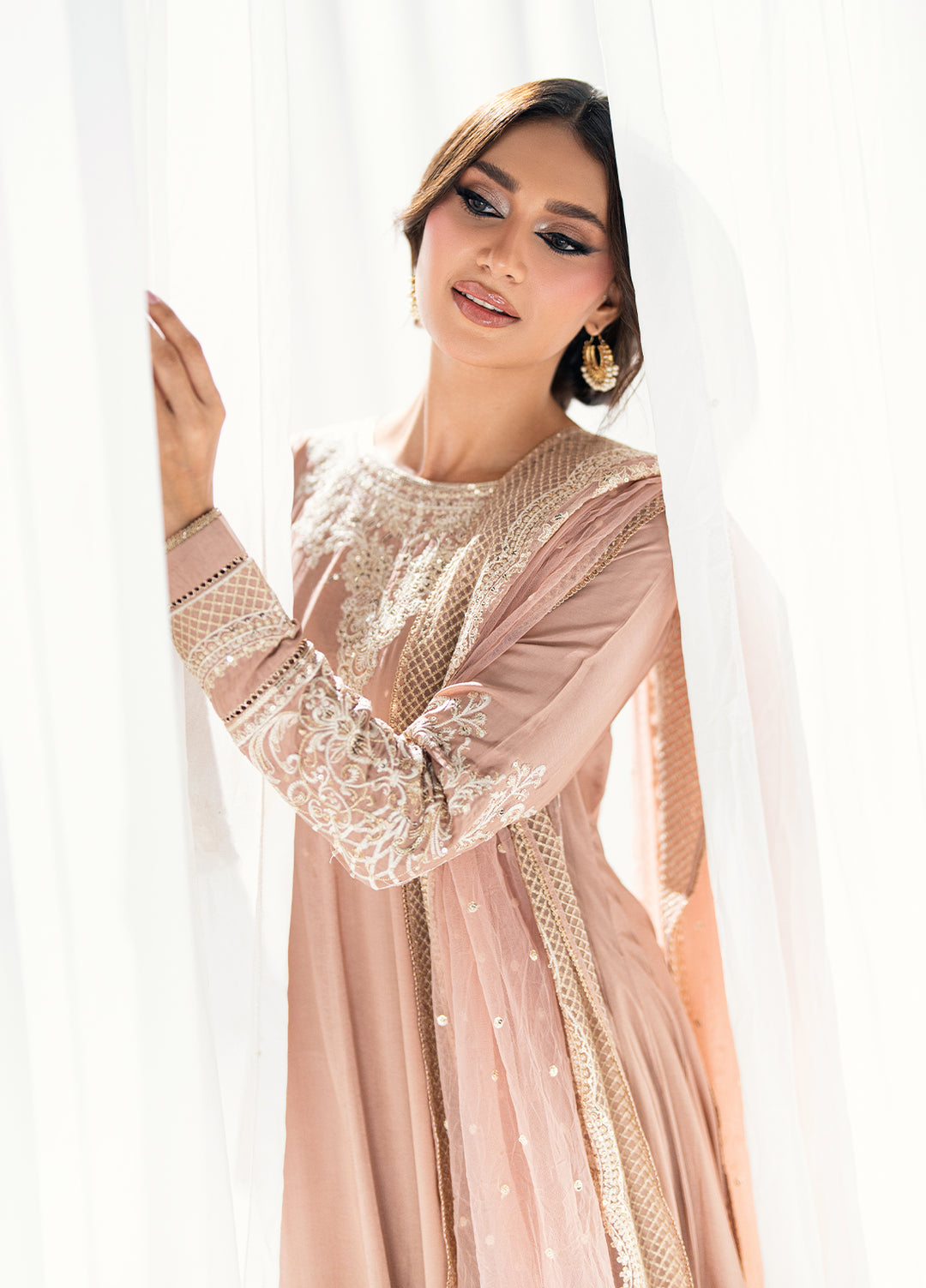 Efsun by Sahane Women RTW Embroidered Sheesh Silk 3 Piece Suit FP8802 Gonul Festive Collection