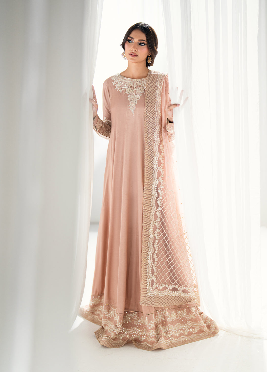 Efsun by Sahane Women RTW Embroidered Sheesh Silk 3 Piece Suit FP8802 Gonul Festive Collection