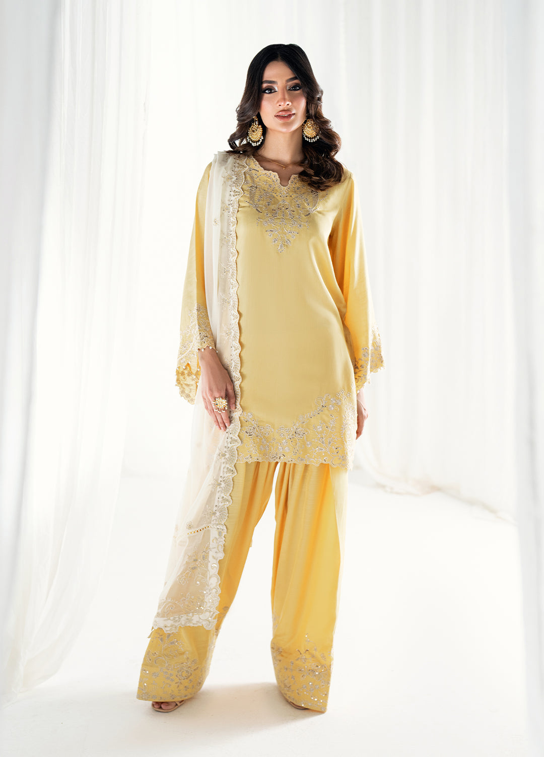Efsun by Sahane Women RTW Embroidered Raw Silk 3 Piece Suit FP8804 Guher Festive Collection
