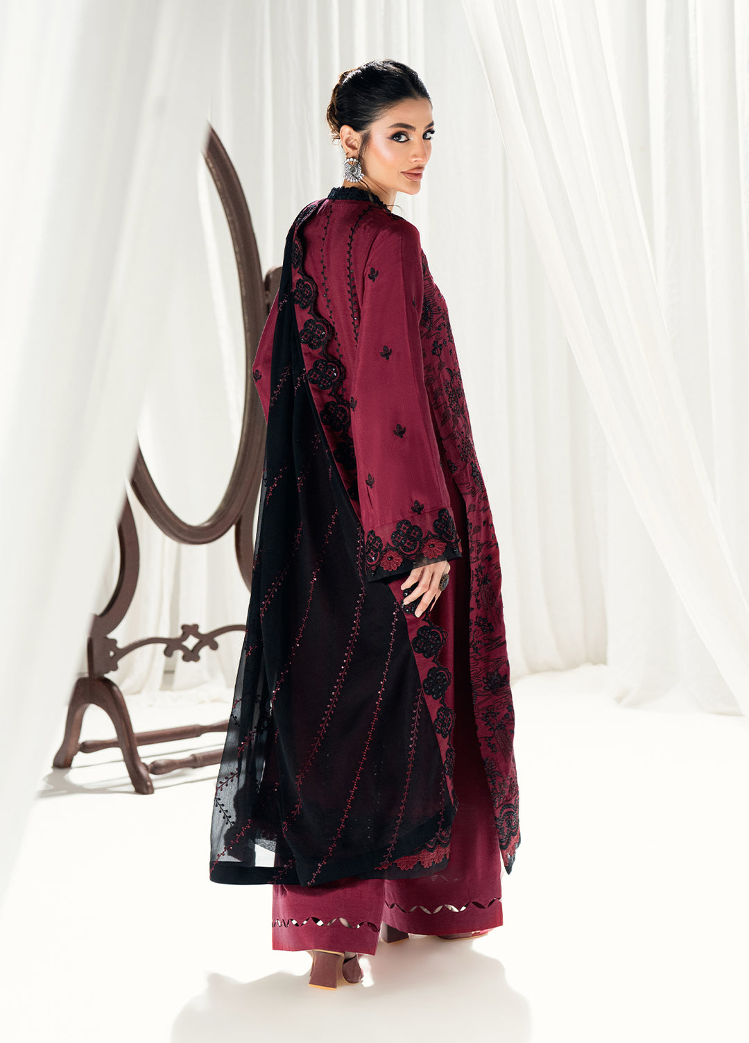 Efsun by Sahane Women RTW Embroidered Raw Silk 3 Piece Suit FP8806 Neva Festive Collection