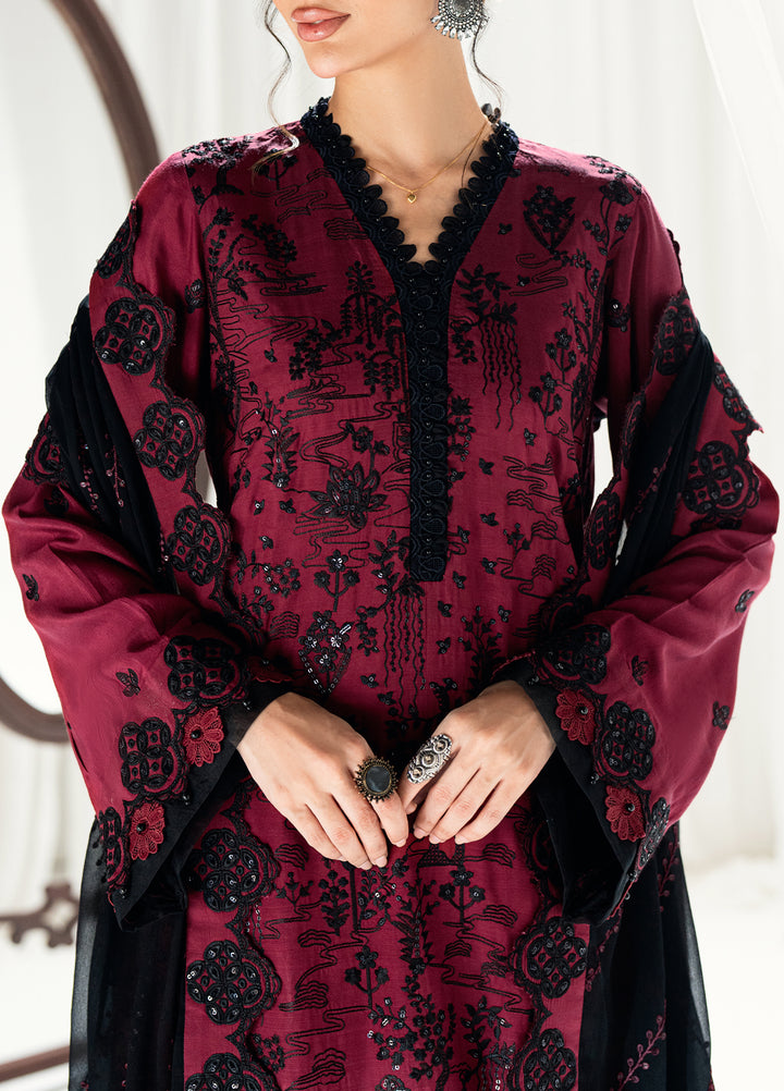 Efsun by Sahane Women RTW Embroidered Raw Silk 3 Piece Suit FP8806 Neva Festive Collection