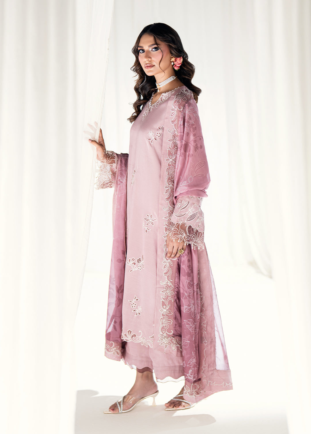 Efsun by Sahane Women RTW Embroidered Raw Silk 3 Piece Suit FP8807 Lale Festive Collection