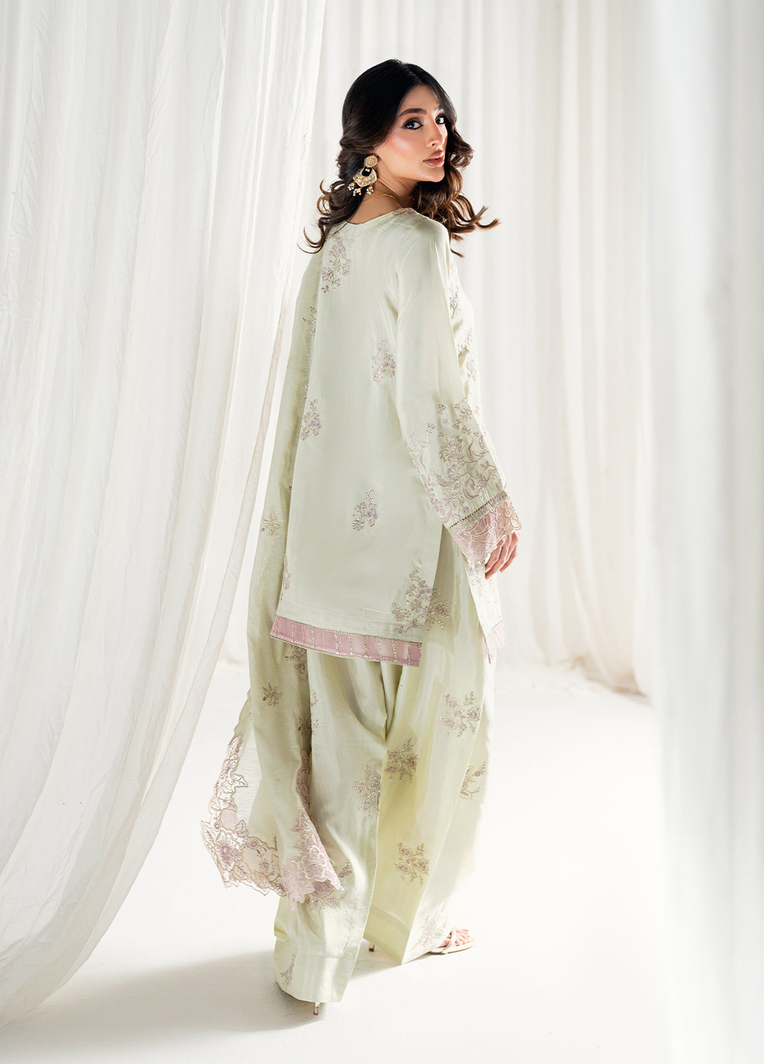 Efsun by Sahane Women RTW Embroidered Raw Silk 3 Piece Suit FP8809 Lustre Festive Collection