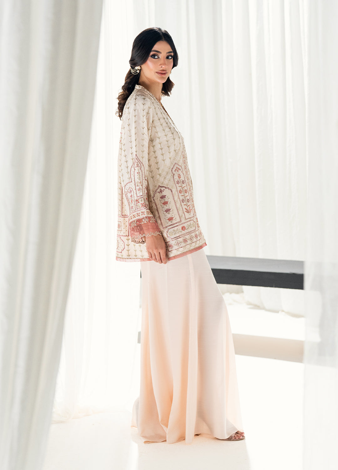 Efsun by Sahane Women RTW Embroidered Sheesh Silk 3 Piece Suit FP8812 Reverie Festive Collection