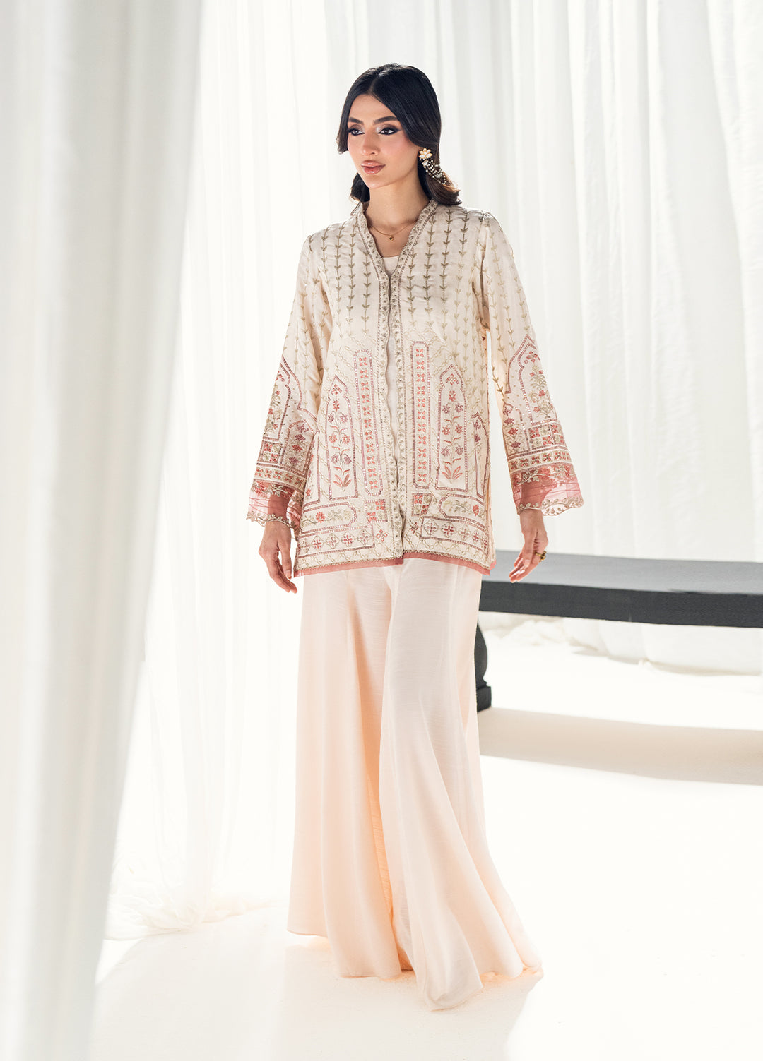 Efsun by Sahane Women RTW Embroidered Sheesh Silk 3 Piece Suit FP8812 Reverie Festive Collection