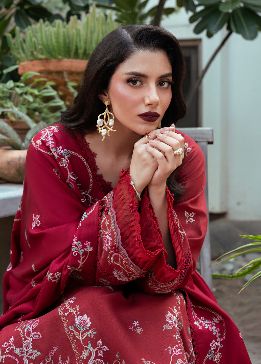 Khizaan by Sahane Unstitched Embroidered Cross Hatch 3 Piece Suit Rosalind Winter Collection