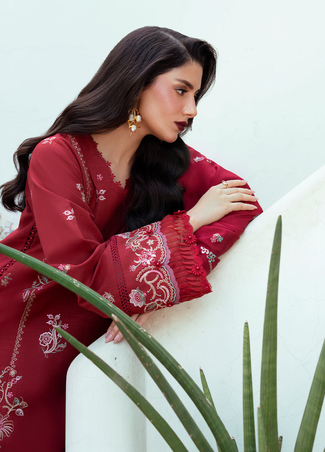 Khizaan by Sahane Unstitched Embroidered Cross Hatch 3 Piece Suit Rosalind Winter Collection