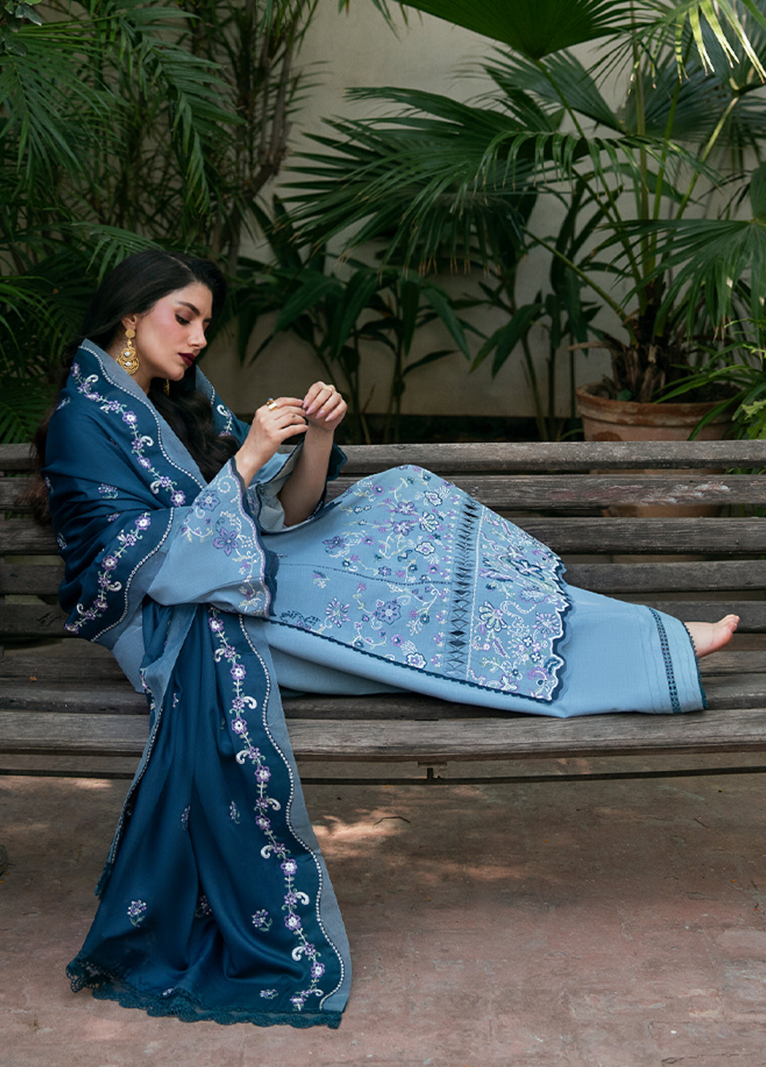 Khizaan by Sahane Unstitched Embroidered Cross Hatch 3 Piece Suit Lilith Winter Collection