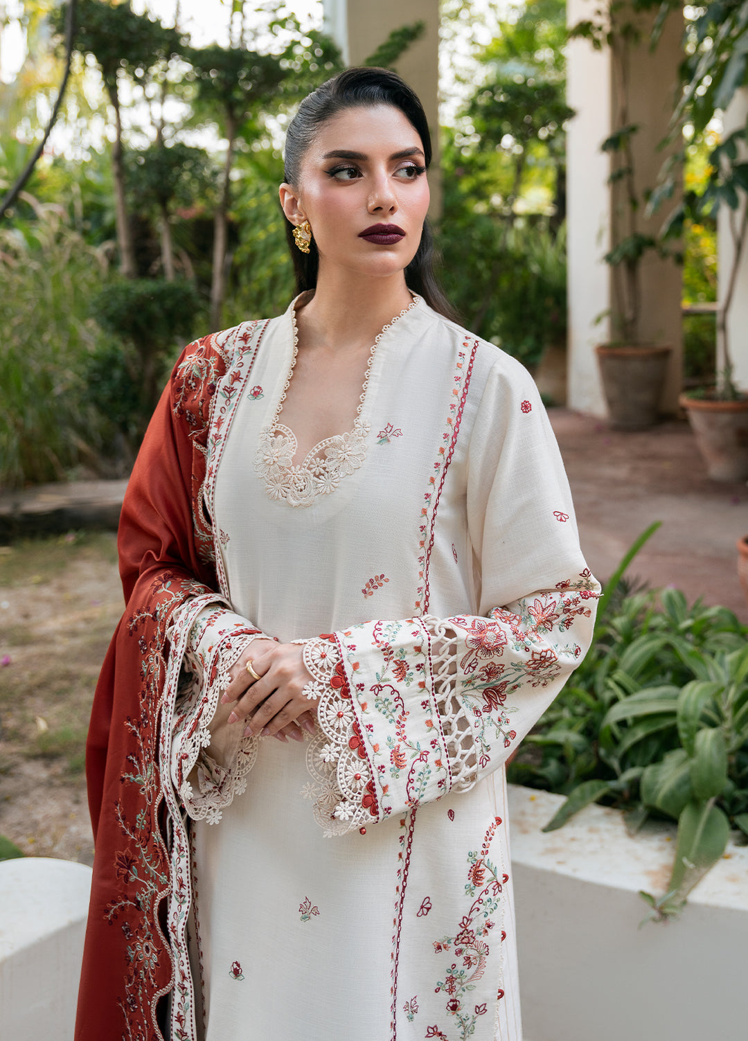 Khizaan by Sahane Unstitched Embroidered Cross Hatch 3 Piece Suit Ayden Winter Collection