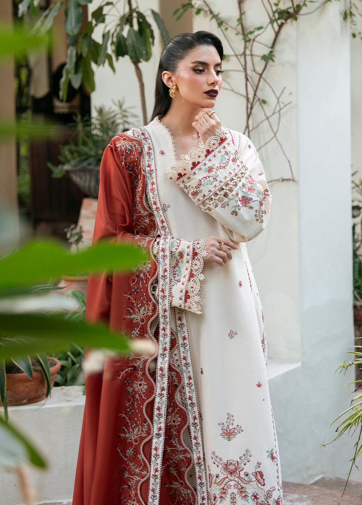 Khizaan by Sahane Unstitched Embroidered Cross Hatch 3 Piece Suit Ayden Winter Collection