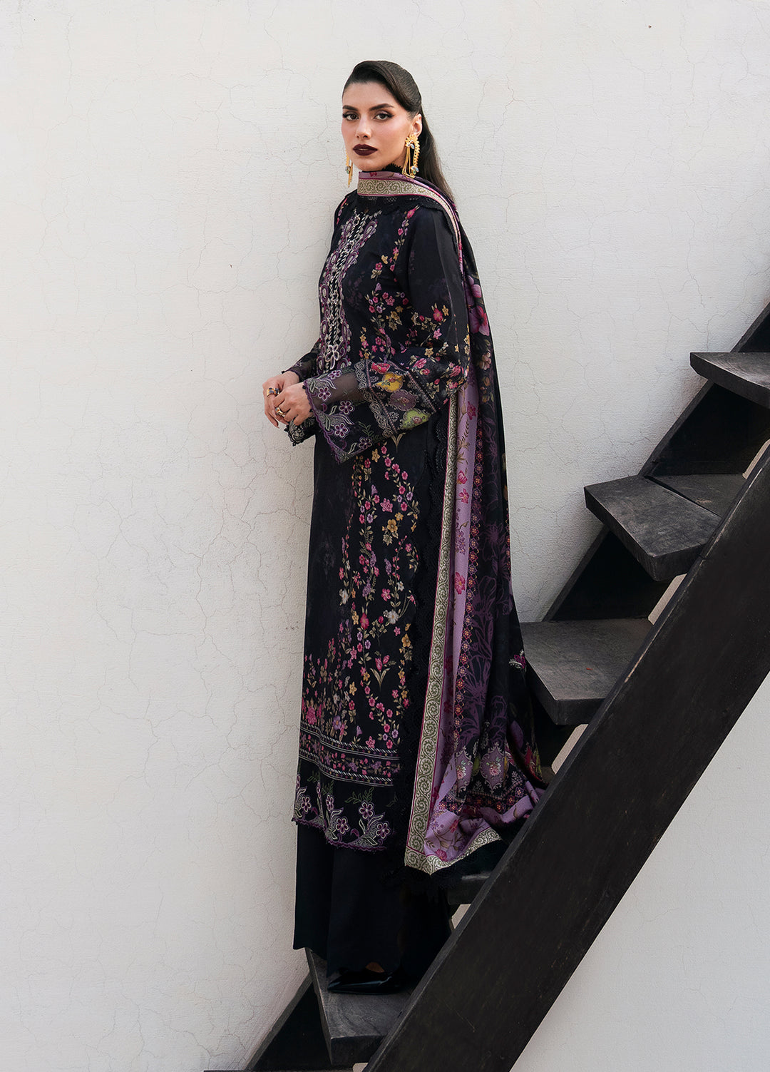 Khizaan by Sahane Unstitched Printed Cotton Viscose 3 Piece Suit Melody Winter Collection
