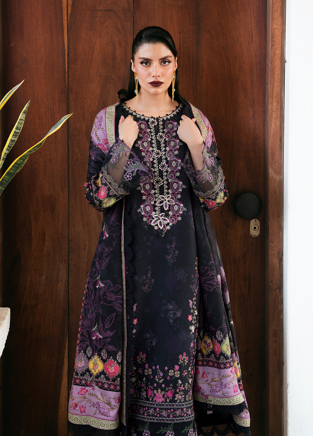 Khizaan by Sahane Unstitched Printed Cotton Viscose 3 Piece Suit Melody Winter Collection