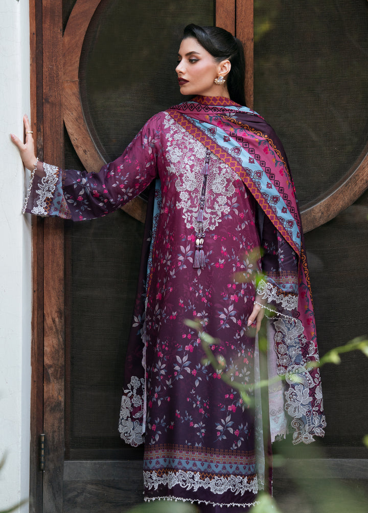 Khizaan by Sahane Unstitched Printed Cotton Viscose 3 Piece Suit Beatrix Winter Collection
