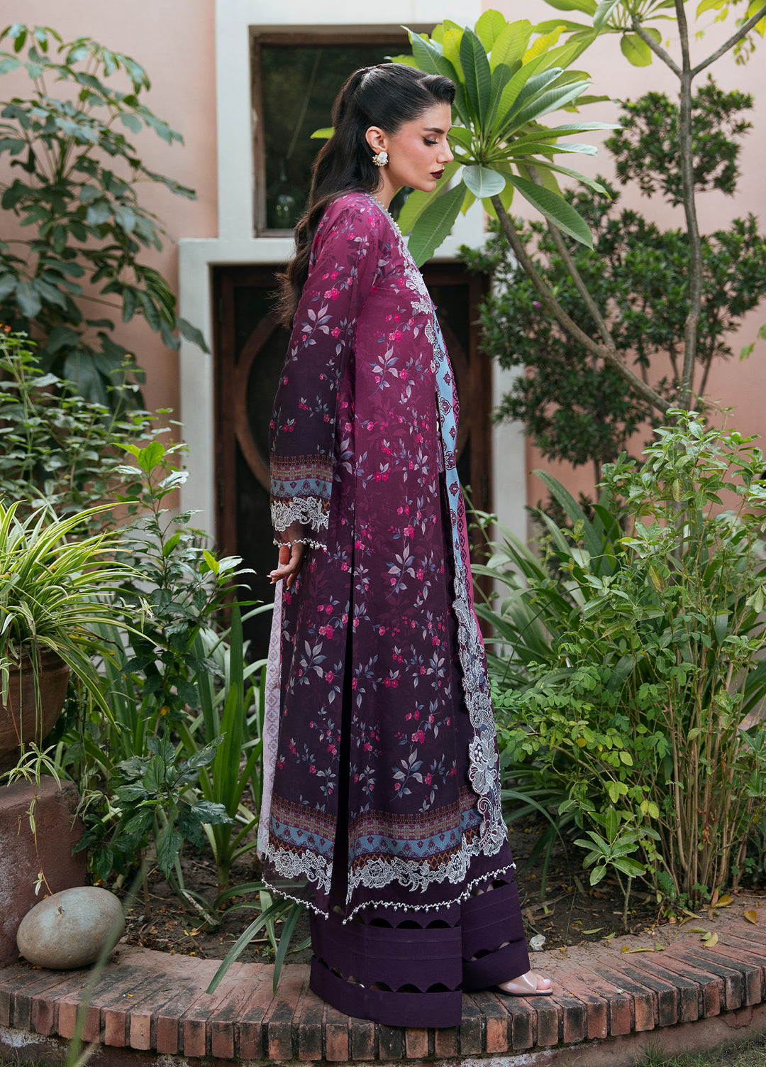 Khizaan by Sahane Unstitched Printed Cotton Viscose 3 Piece Suit Beatrix Winter Collection