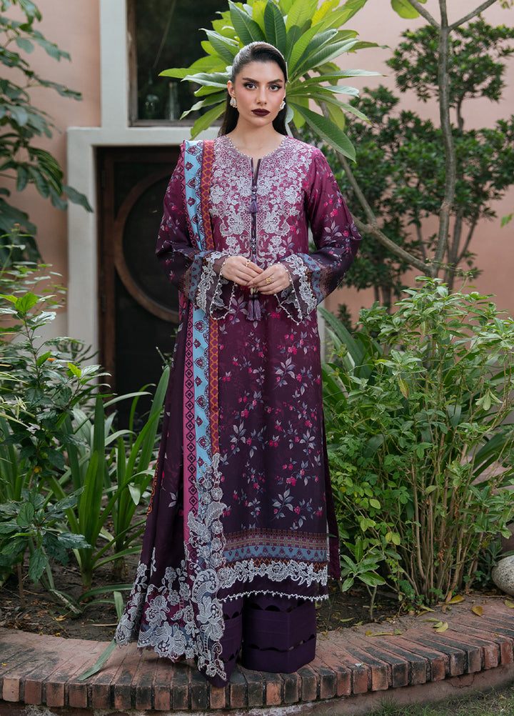 Khizaan by Sahane Unstitched Printed Cotton Viscose 3 Piece Suit Beatrix Winter Collection