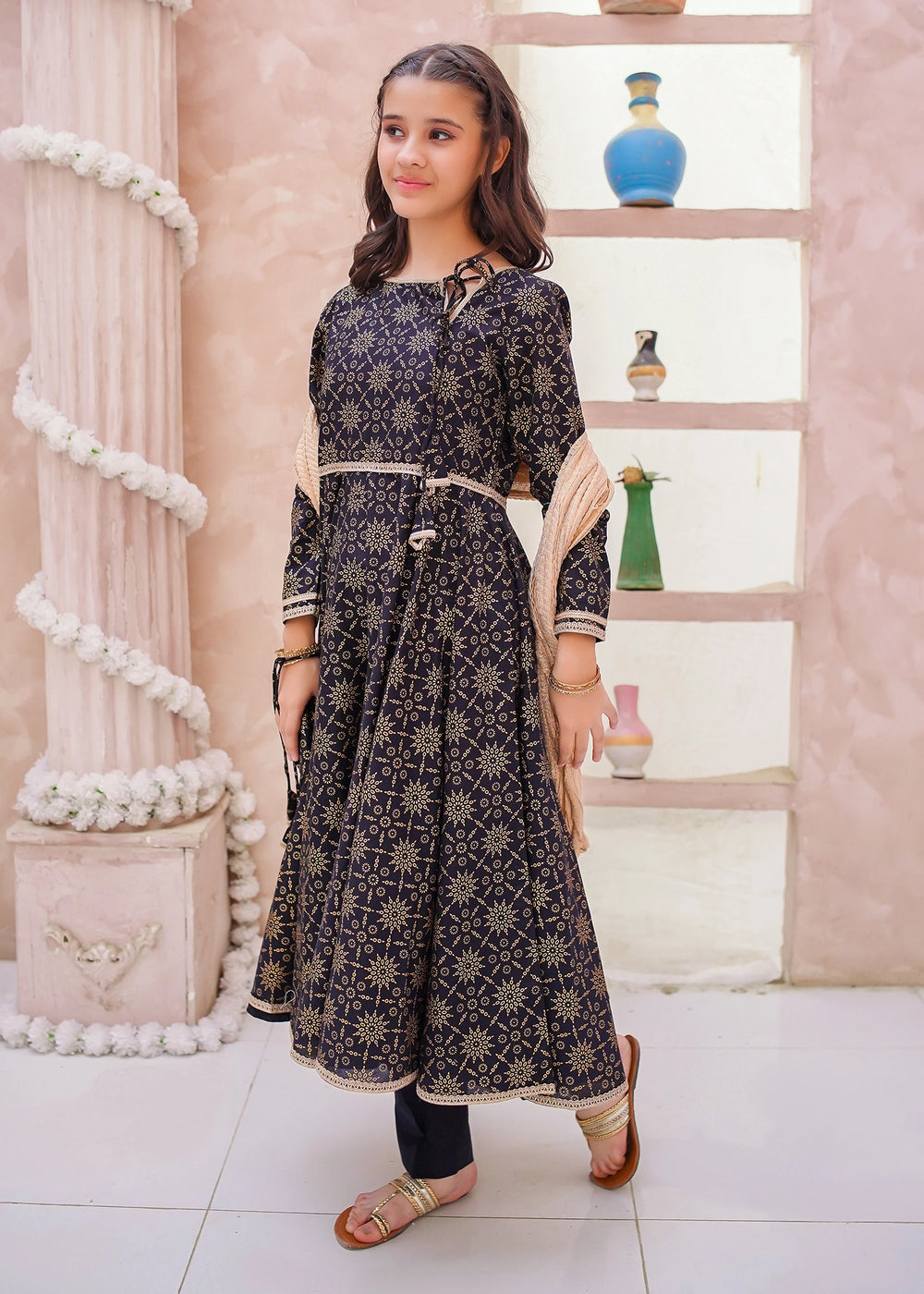 Modest Pret Embroidered cotton 3 Piece Suit Noor e Siyah
