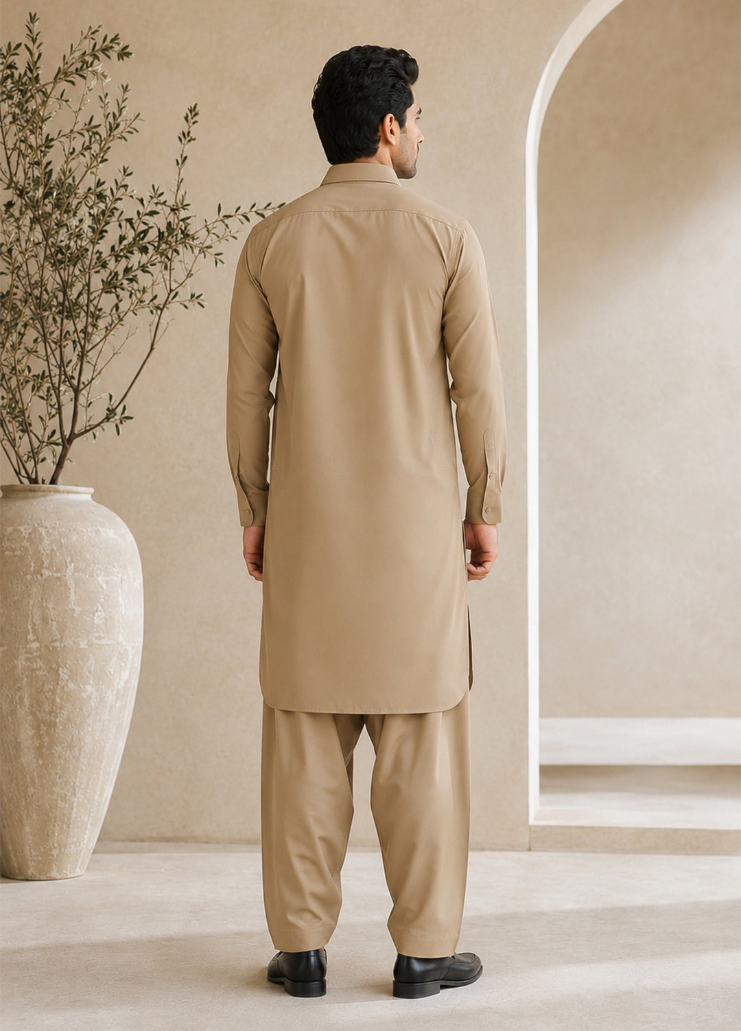 Mazham Pret Plain Wash and Wear Kurta-Shalwar KFCSK-S