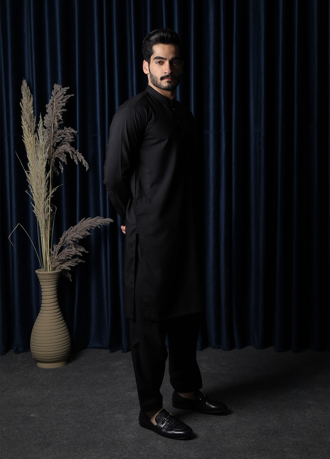 Mazham Pret Plain Blended Kurta-Shalwar BBKS-S-M