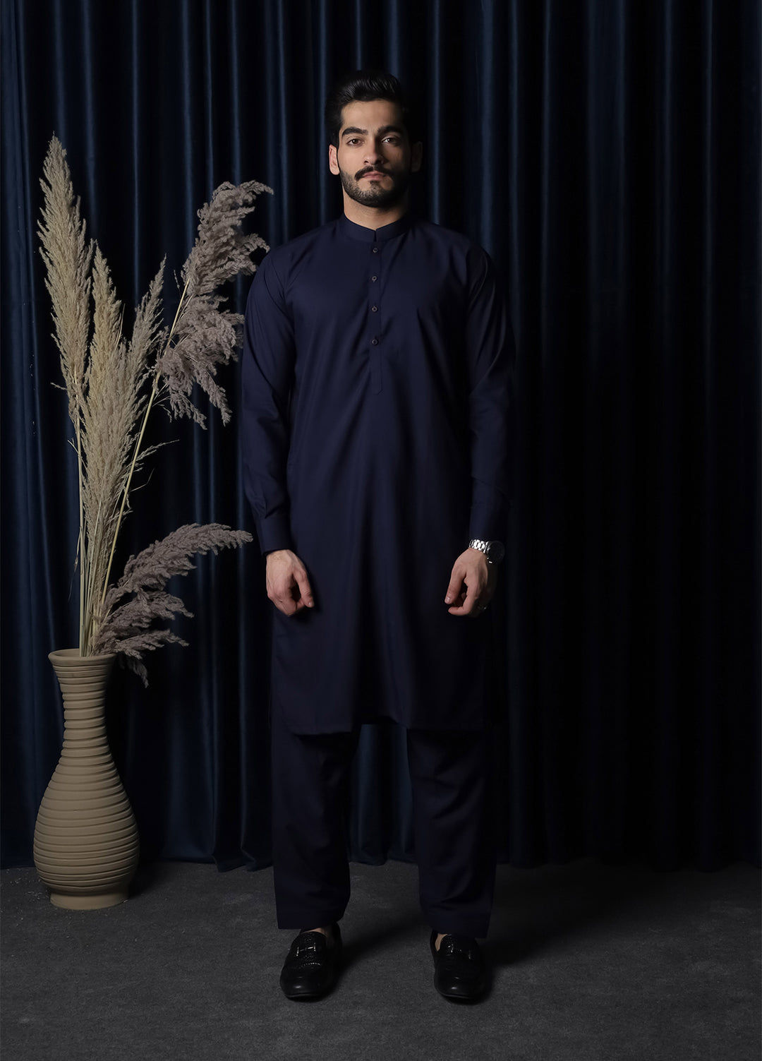 Mazham Pret Plain Blended Kurta-Shalwar NBBKS-S-M