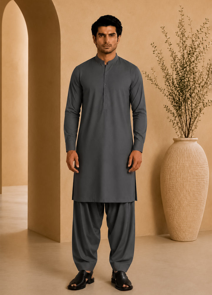 Mazham Pret Plain Blended Kurta-Shalwar GBKS-S-M