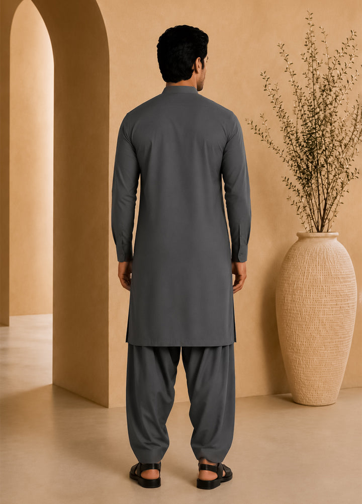 Mazham Pret Plain Blended Kurta-Shalwar GBKS-S-M