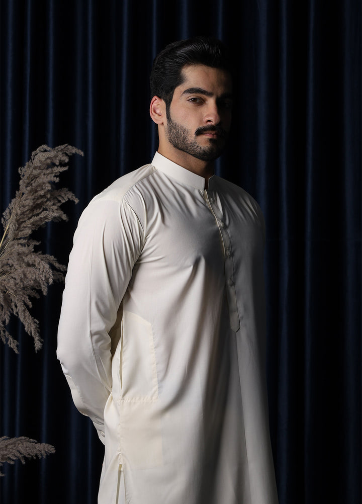 Mazham Pret Plain Blended Kurta-Shalwar BBKT-S-M