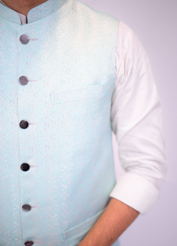Sky Blue with Silver Atlus Waistcoat