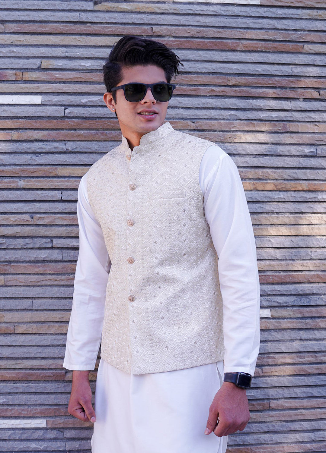 Label M Embroidered Men Waistcoat - WC13
