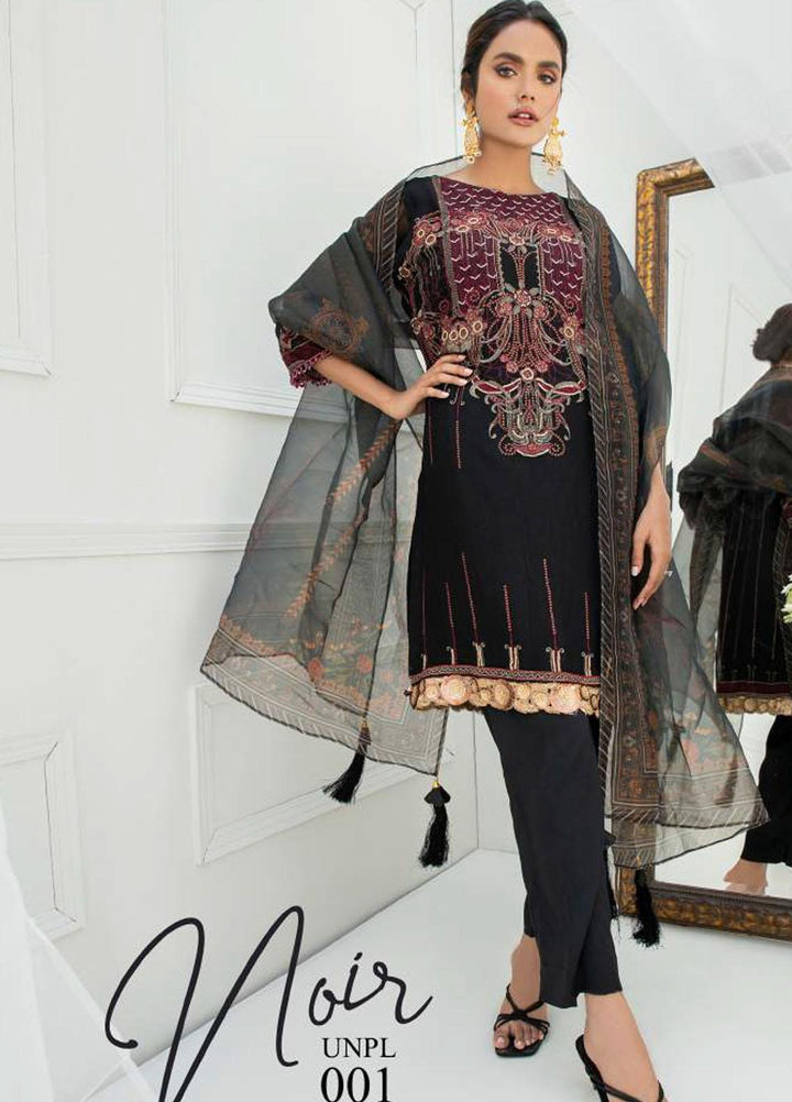 Pulchi by Qasimi Embroidered Chiffon Suits Unstitched 3 Piece QM21PL UNPL-01 - Formals Collection
